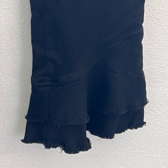 INC Double Ruffle-Hem Ankle Jeans - Black Size 10 - Picture 5 of 8